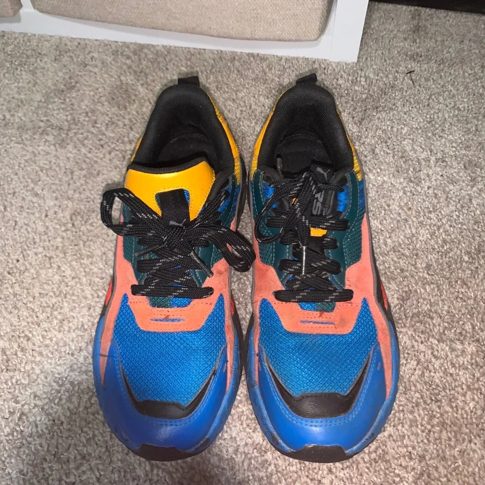 Puma RS-X Efekt PRM Multicolor Blue Yellow Sneakers 391547-01 Mens 7